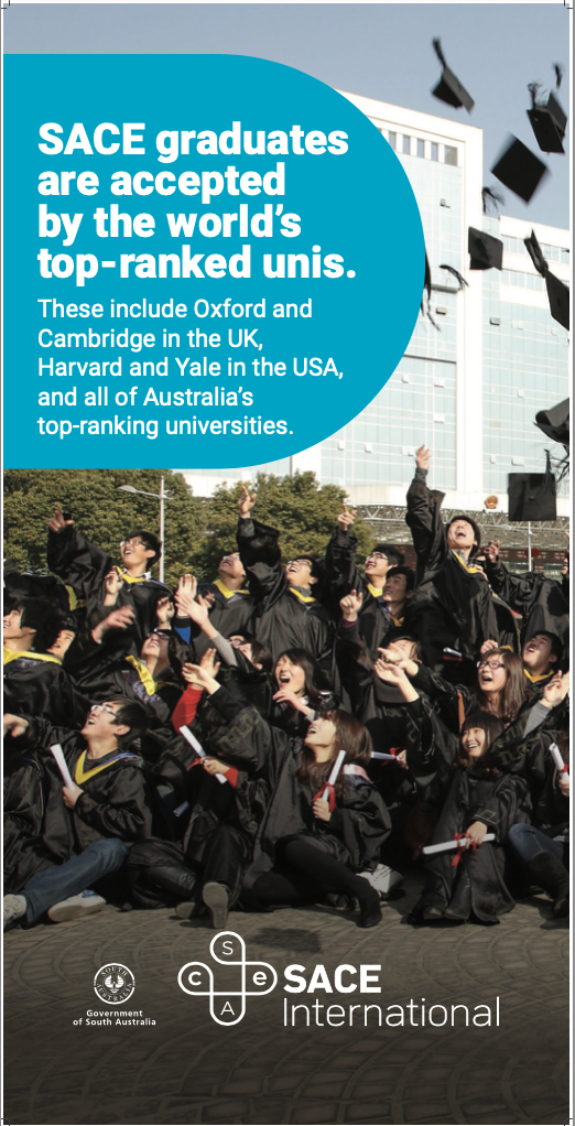 SACE graduates are accepted by the world’s top-ranked unis